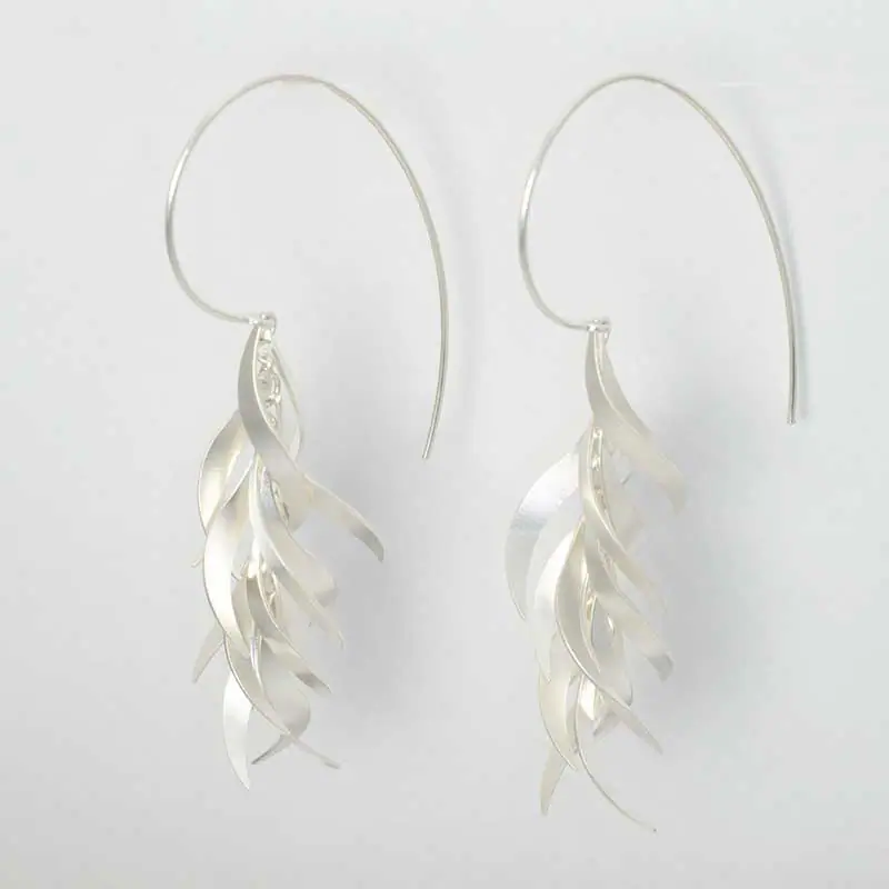 Fire and Ice Earrings Sterling Silver