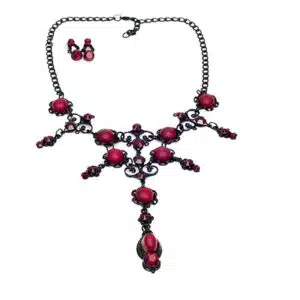 Baton Rouge Red Gothic Necklace Set|6250|jewelry sets necklace sets swarovski necklace sets|Red Gothic Necklace Set|Baton Rouge Swarovski Necklace Set