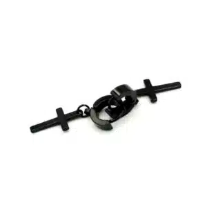 Boucles d'Oreilles Croix Homme