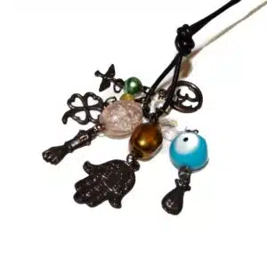 Charm Kette Leder Farbvoll