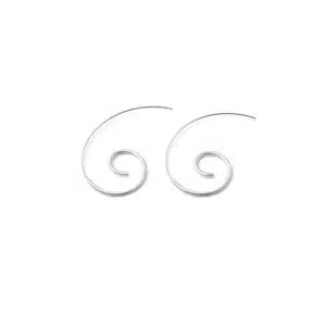 Sterling silver swirl hoop earrings