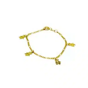 Teddy Bären Charm Armband Vergoldet kinderschmuck