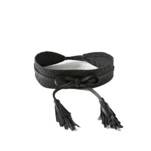 Wickelguertel Schwarz leder Wickelgürtel