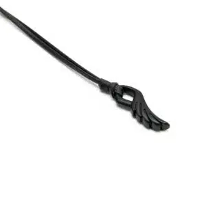 black wing necklace pendant adjustable chain