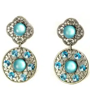 Blauen Swarovski Ohrringen