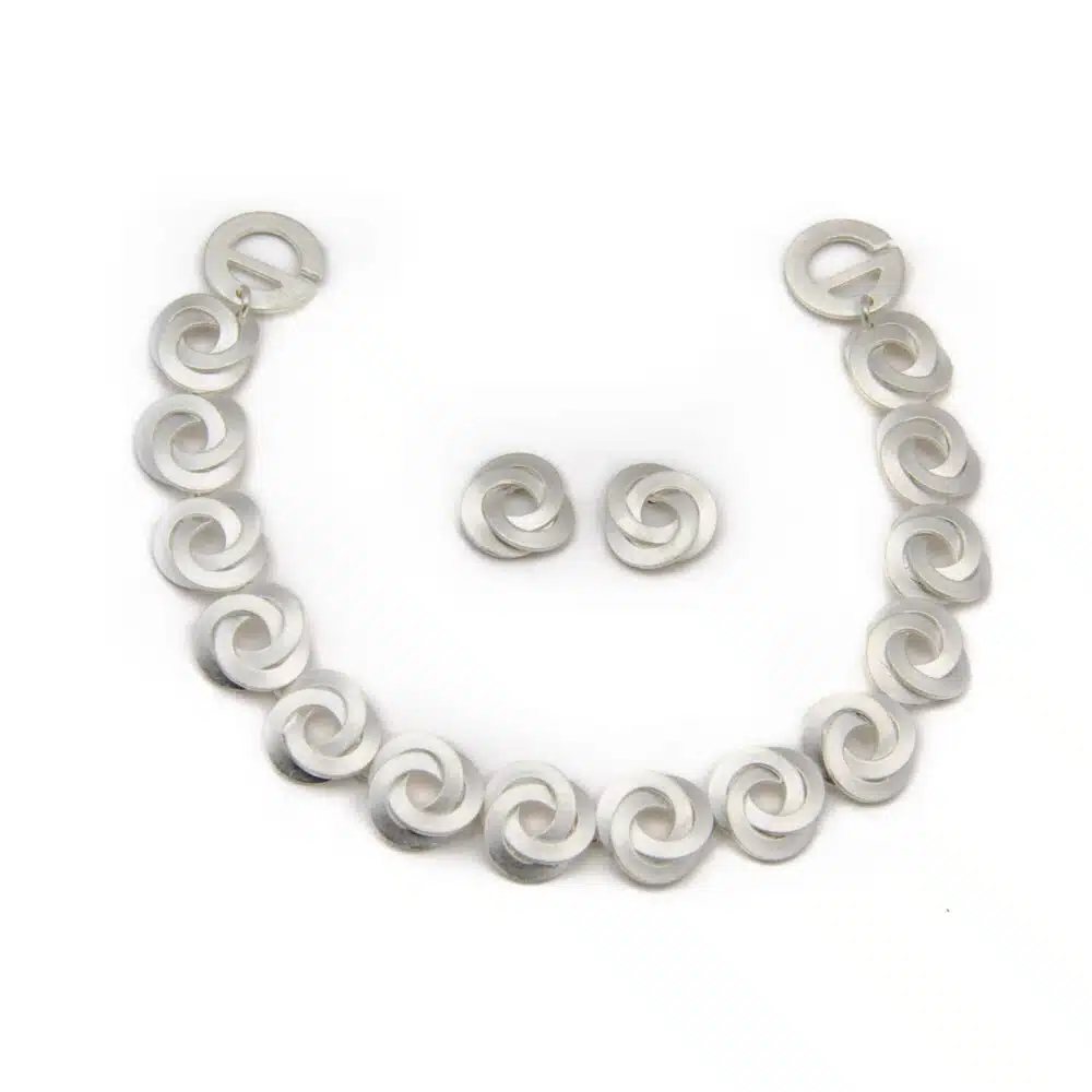 Bracelet and Earrings Set knots Sterlig Silver