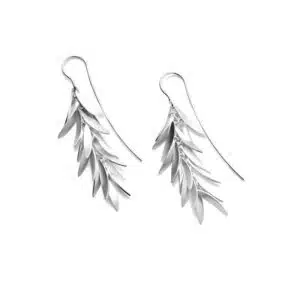 Lange Zilveren Oorhangers tassels