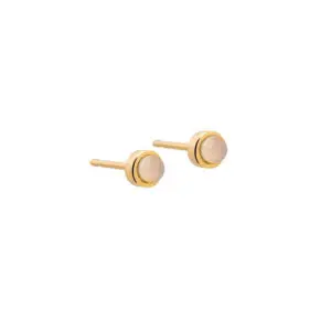 Oorknopjes Goud met Chalcedoon