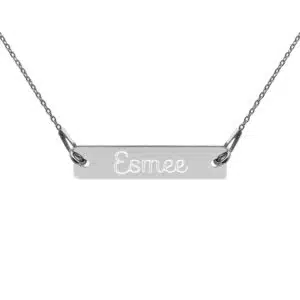 925 Silber Halskette mit Gravur