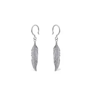 Zilveren Boho Oorbellen sterling zilver veren