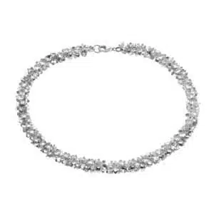 zilveren bloemenketting