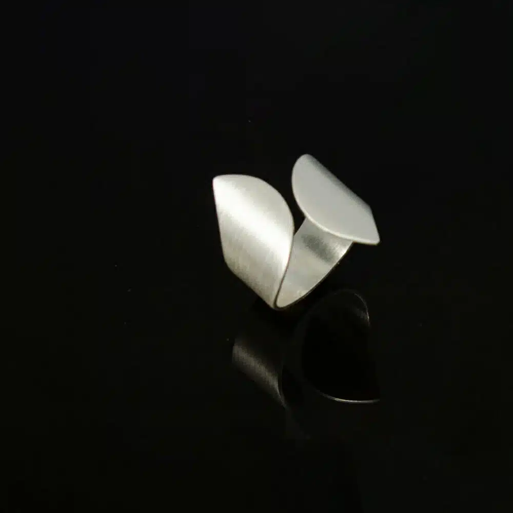 Geometric Silver Ring - Image 3