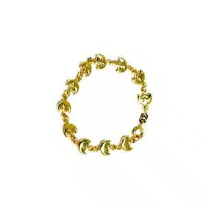 halbmond armband vergoldet