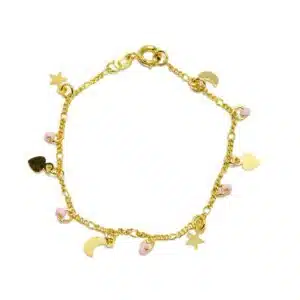 Vergoldetet Armband mit Anhänger für Mädchen