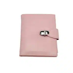 pink leather wallet