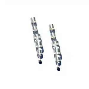 Tubular silver earrings .925 Long