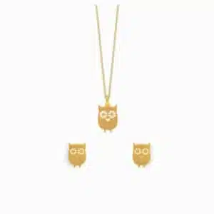 Zilveren Uil Sieraden Set