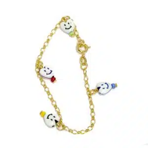 Smiley Armband in Herzform Vergoldete kette Kinderschmuck