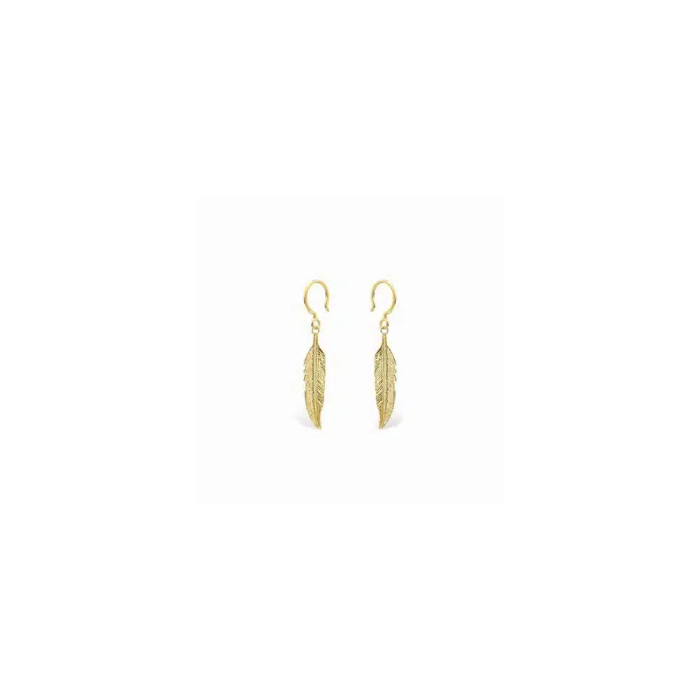 Sterling Silver boho feather earrings
