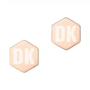 Silberne Ohrringe Hexagon Gravur Ohrringe Buchstaben