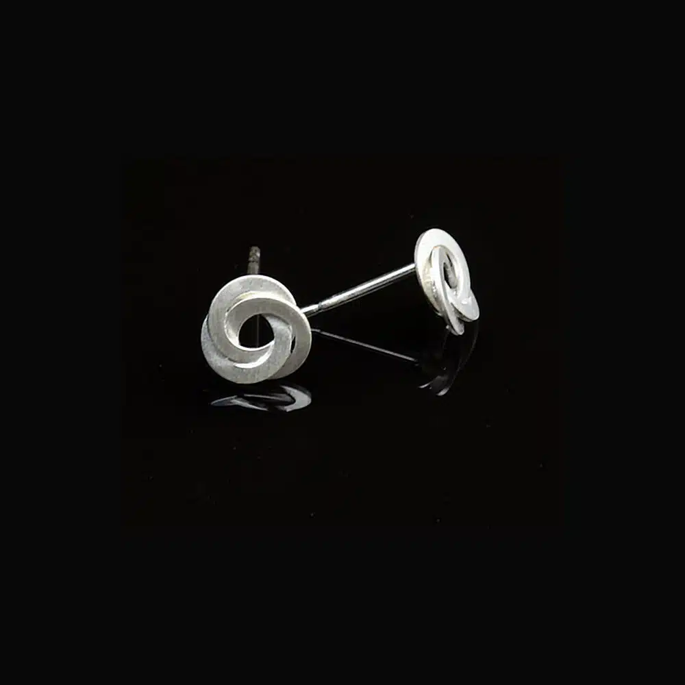 Silver Stud Earrings Knots Small .925