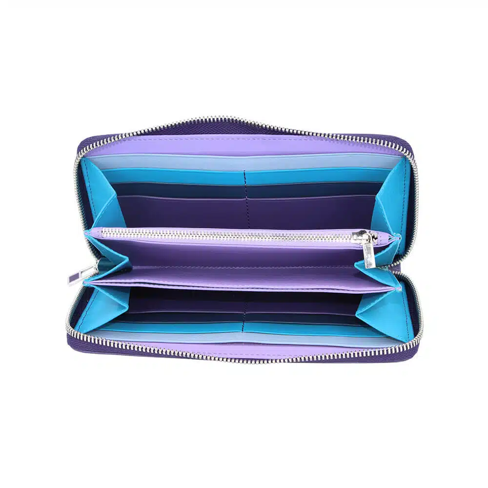 wallet leather purple ladies