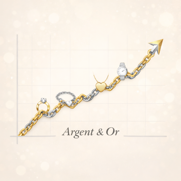 le prix de l'argent augmente dans la bijouterie yazzys.com