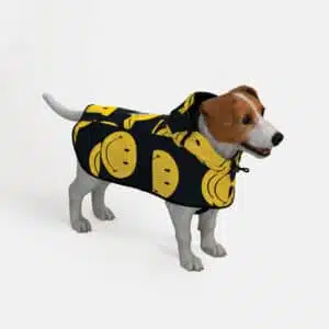 dog raincoat smiley poncho