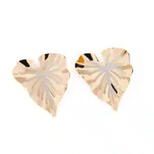 18K Vergoldete Blatt Ohrringen