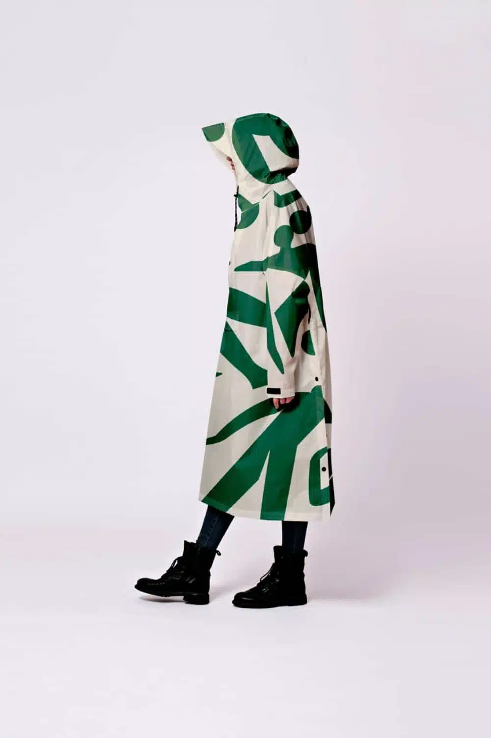 Groene Regenponcho voor Volwassene Timo the dancer - Afbeelding 3