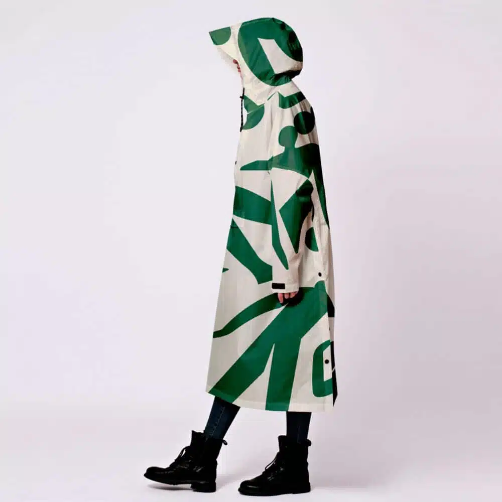Groene regen poncho met capuchon voor volwassene timo the dance