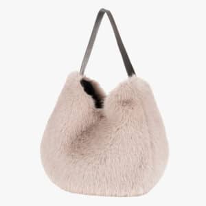 Faux Fur Tas in Quartz – Zachte Glamour met Stijl