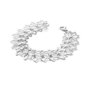 Lotusblute Armband in Hochwertiges Silber