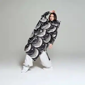 Rainkiss Half Moon Smiley Rain Poncho