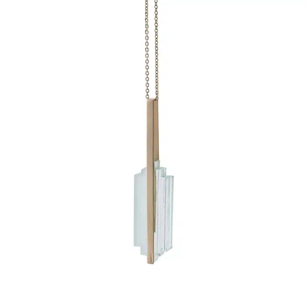 Necklace New York Brass and glass