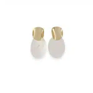 Oval Mother of Pearl Earrings Handmade