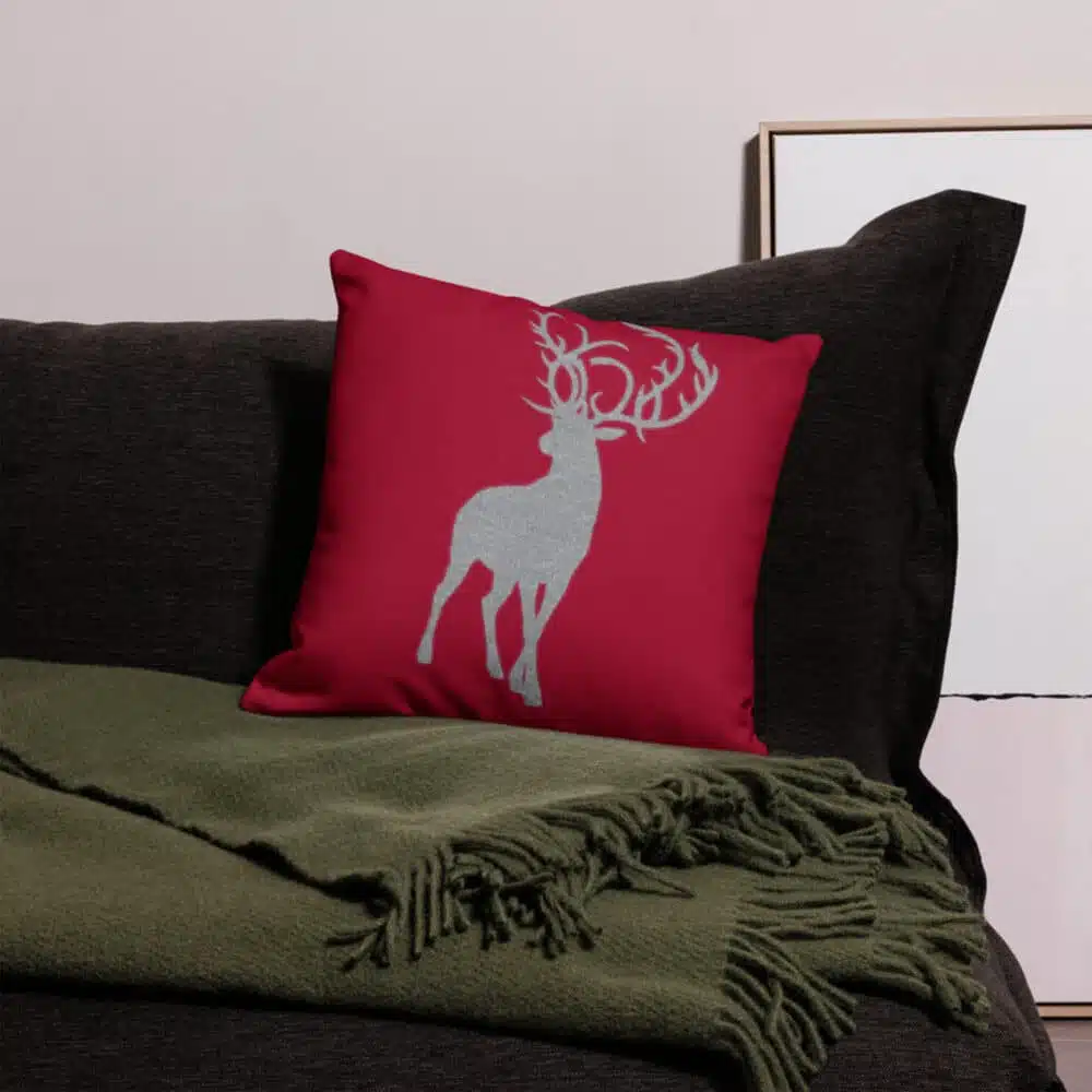 red christmas pillow case