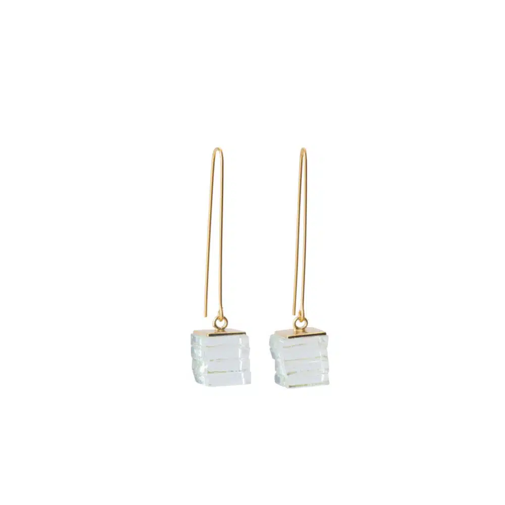 Radiant Cascades Glass Earrings