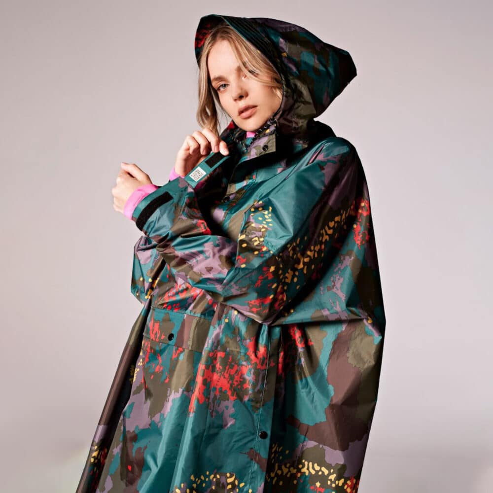 Designer Rain Ponchos Digi Forest Camo Rain Poncho