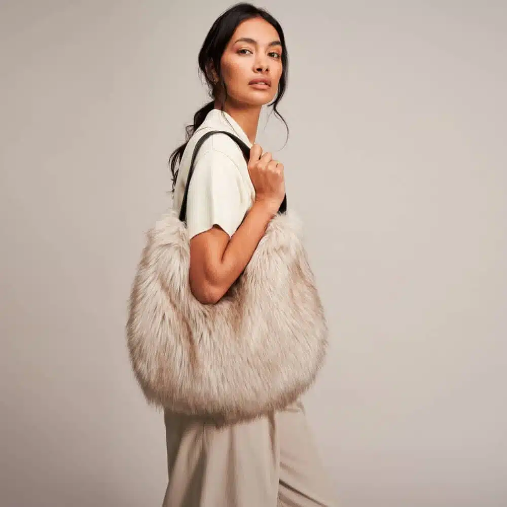 faux fur handbag handmade
