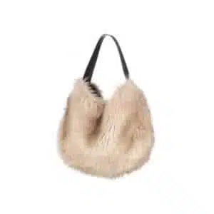 Plüschtasche Beige Kunstpelz B