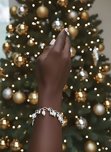 bijoux et accessoires festifs en argent