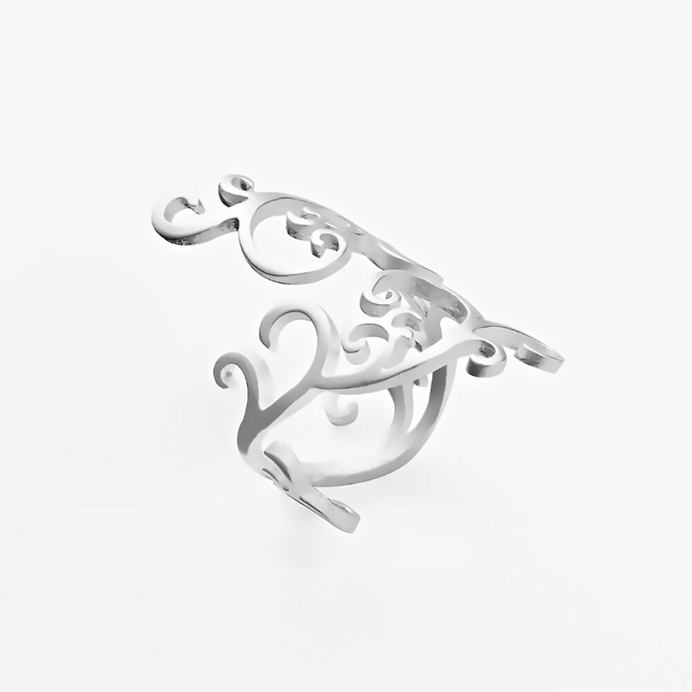 silver ring swirl 925 silver