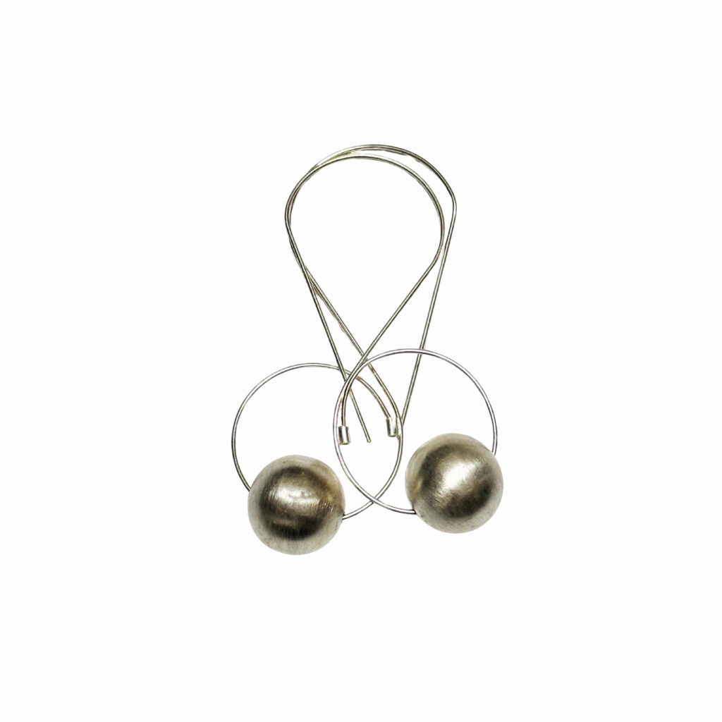 Long Silver Earrings with Balls ideal in3 Yazzy's Fashion Accessories long silver earrings with balls 925 silver