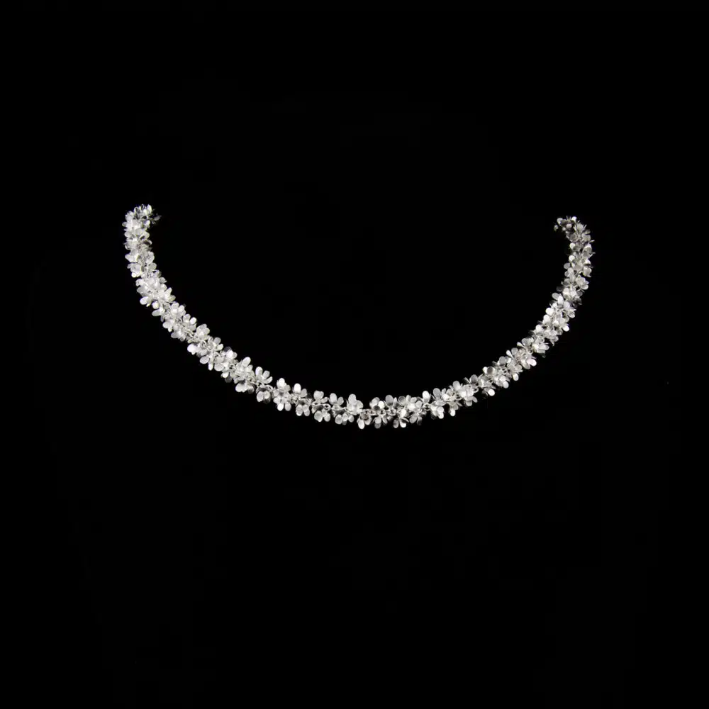 Blumenhalskette aus Sterlingsilber