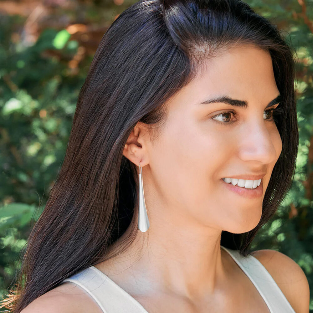 Silver Flute Earrings 925