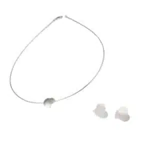 Schmuckset Herz aus Silber Ohrstecker und Halskette