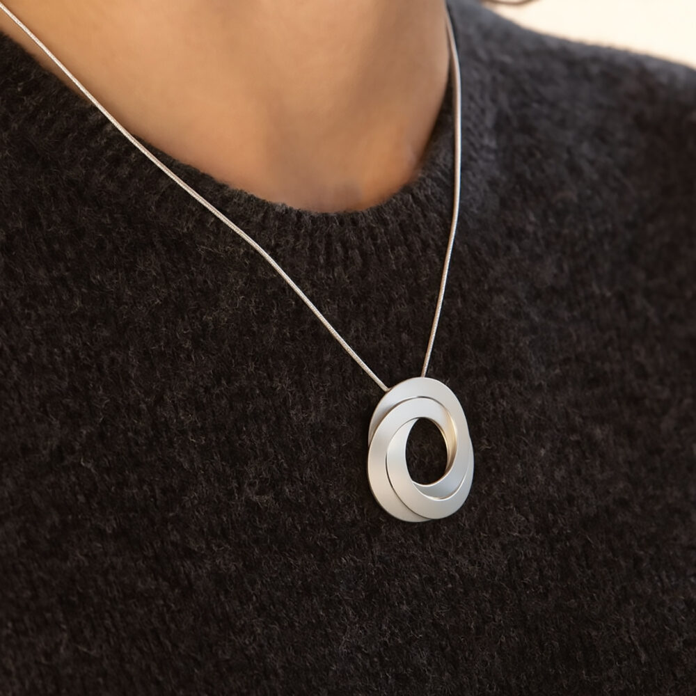 Zilveren Ketting met Knots Hanger Zilveren Ketting met Knots Hanger Yazzy's Fashion Accessories Zilveren hanger pendant groot knots