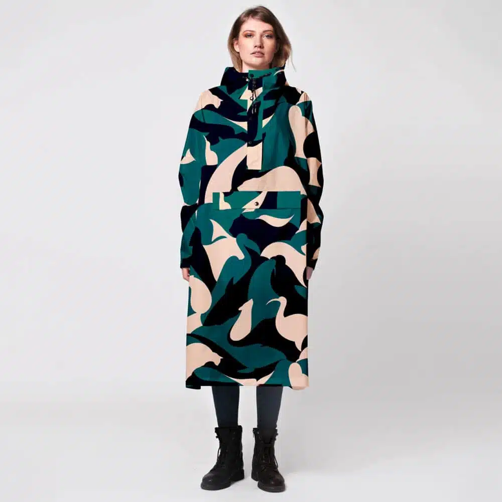 regenponcho groen animo petrol rainkiss