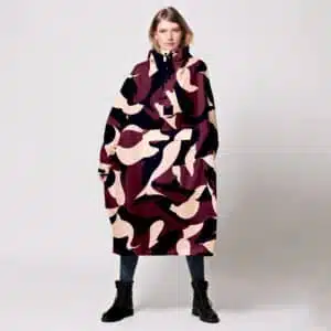 rain poncho red Malika Favre Bordeaux
